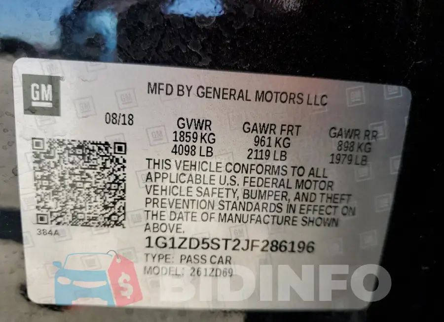 1G1ZD5ST2JF286196 Photo# 13