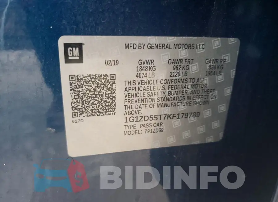 1G1ZD5ST7KF179789 Photo# 12