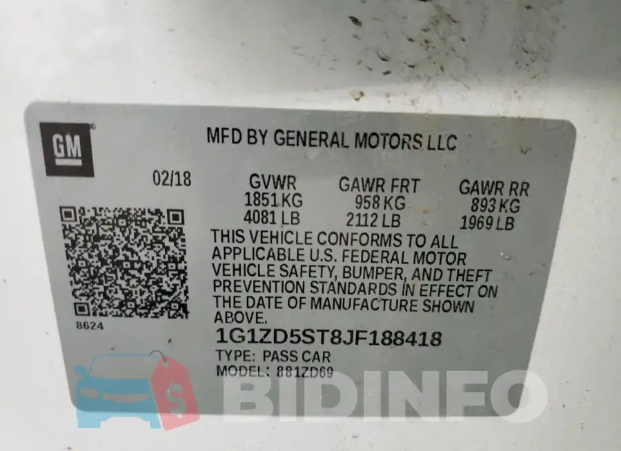 1G1ZD5ST8JF188418 Photo# 12