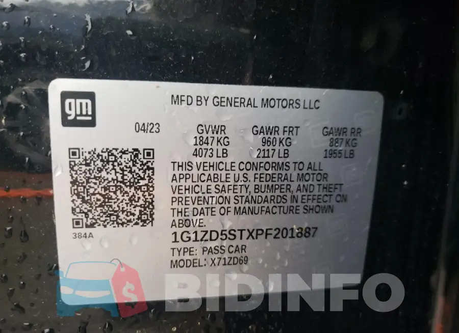 1G1ZD5STXPF201887 Photo# 13