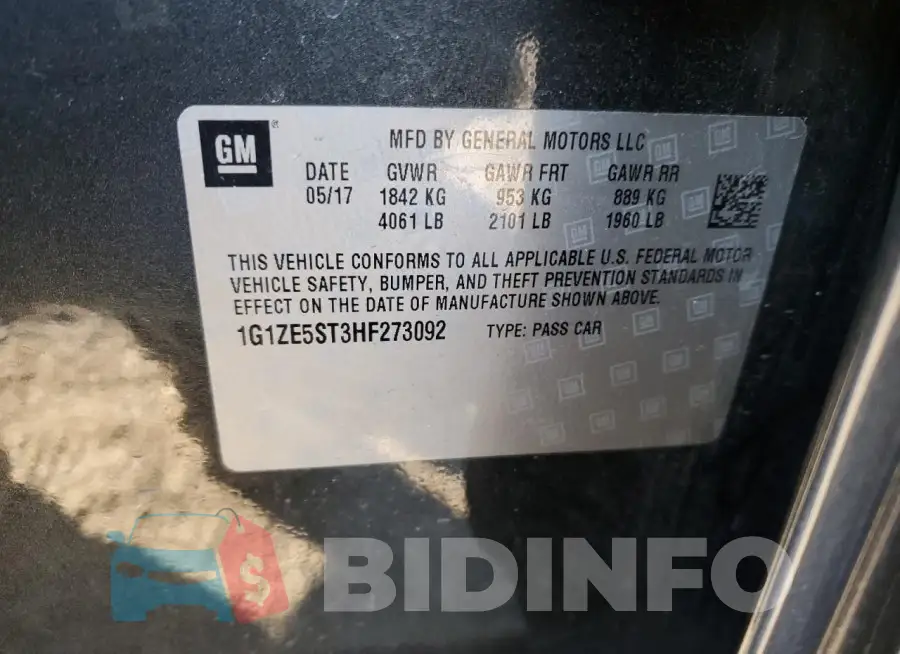 1G1ZE5ST3HF273092 Photo# 12