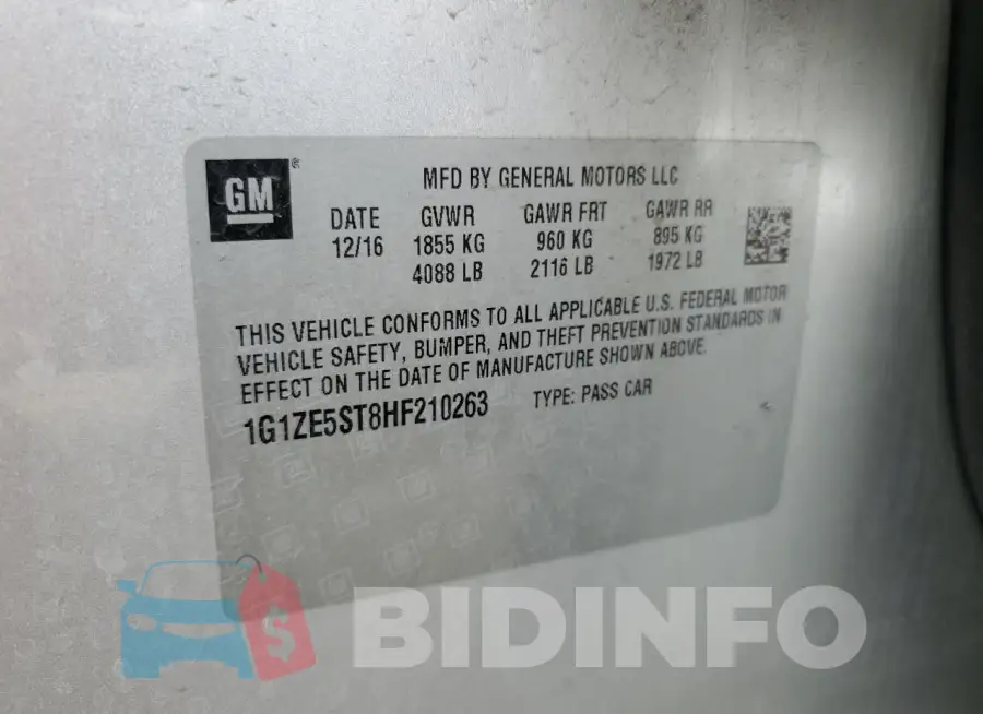 1G1ZE5ST8HF210263 Photo# 12
