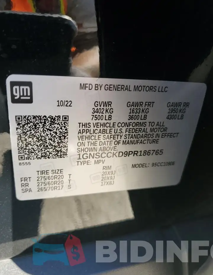 1GNSCCKD9PR186765 Photo# 14