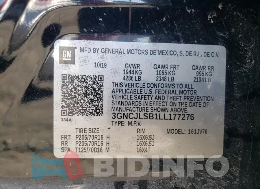 3GNCJLSB1LL177276 Photo# 14