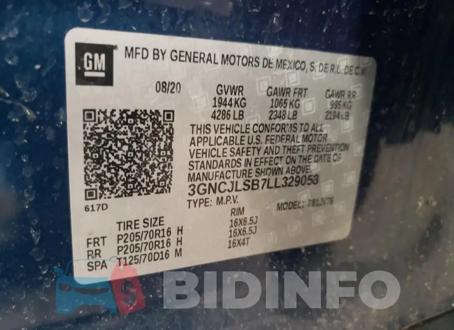 3GNCJLSB7LL329058 Photo# 12