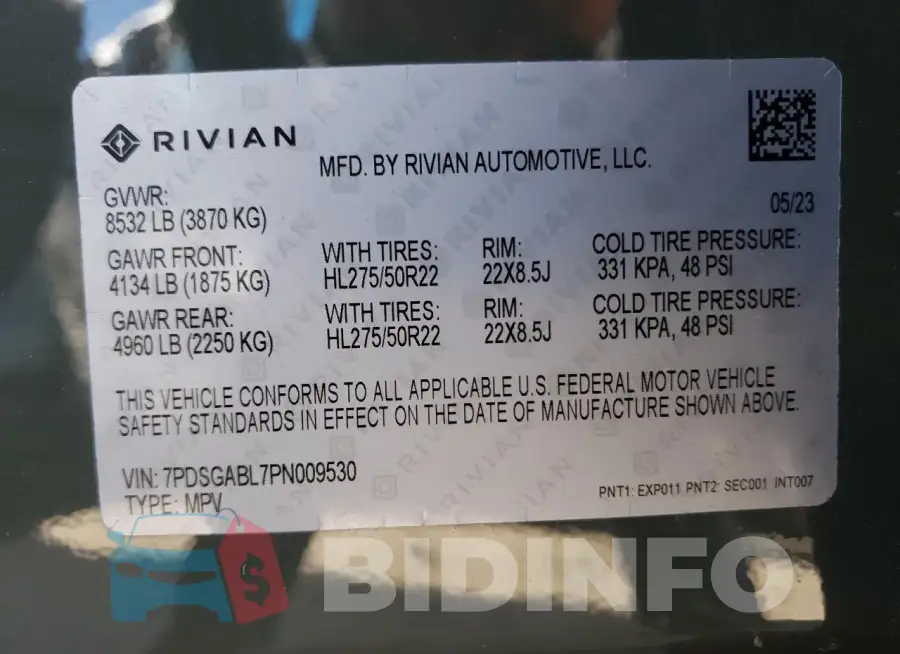 7PDSGABL7PN009530 Photo# 13