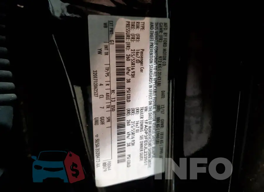 1FADP3FE0JL233951 Photo# 12