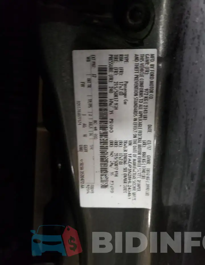 1FADP3N28HL243483 Photo# 13