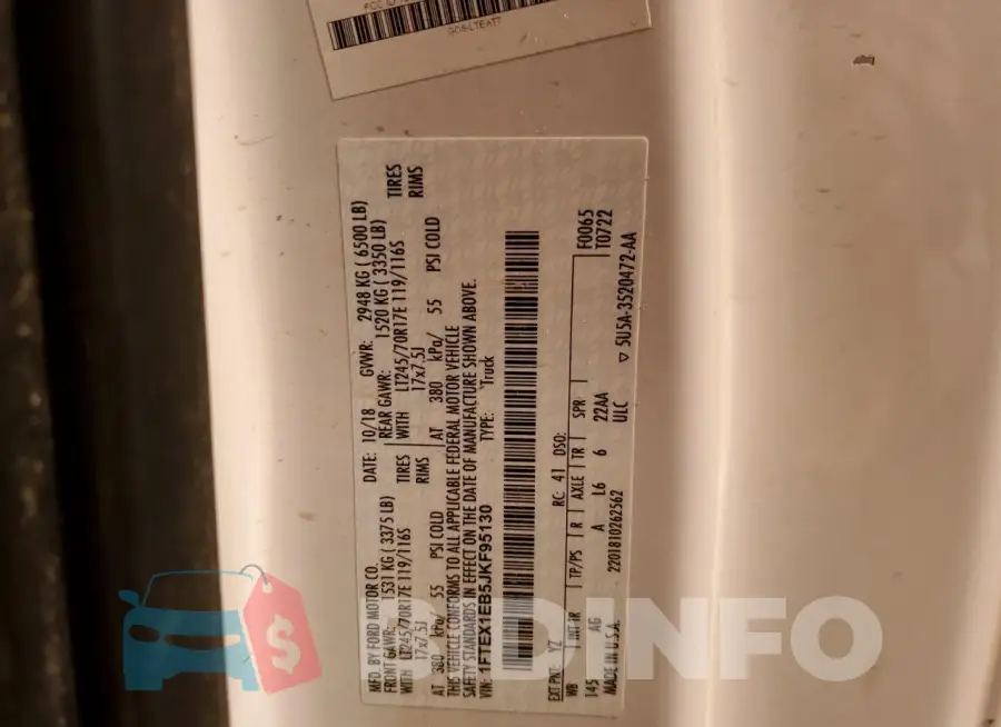 1FTEX1EB5JKF95130 Photo# 12