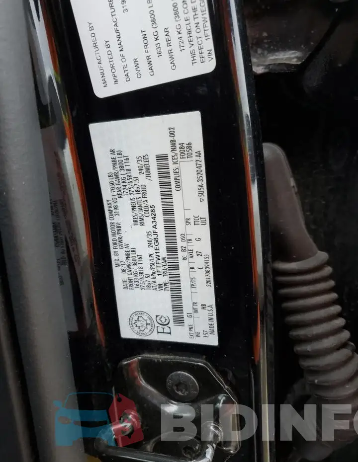 1FTFW1EG8JFA34285 Photo# 13