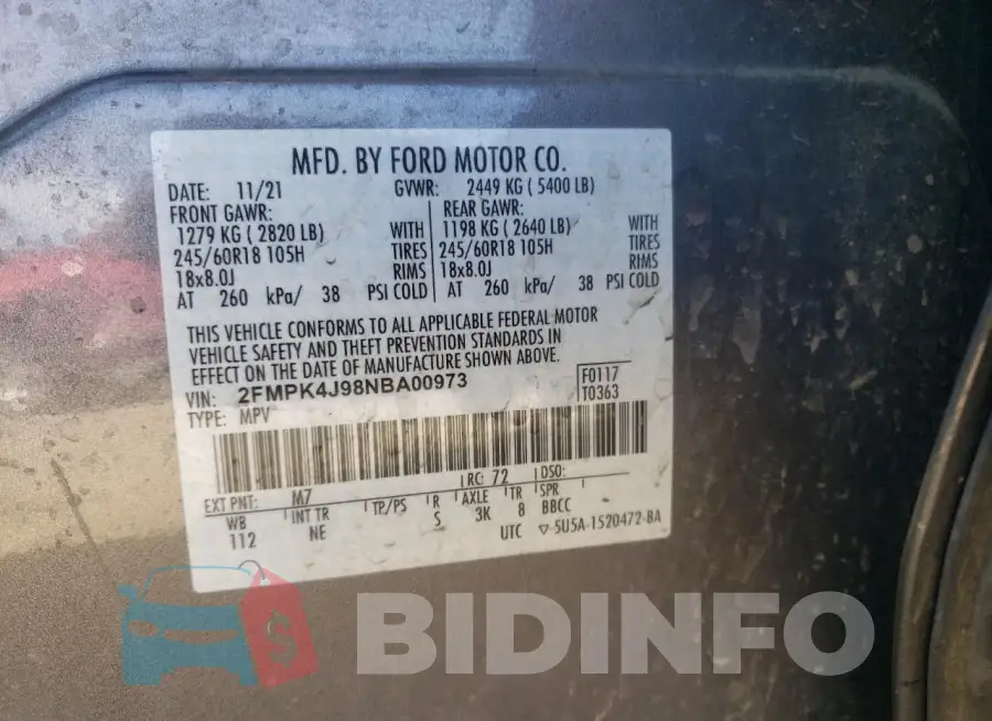 2FMPK4J98NBA00973 Photo# 13