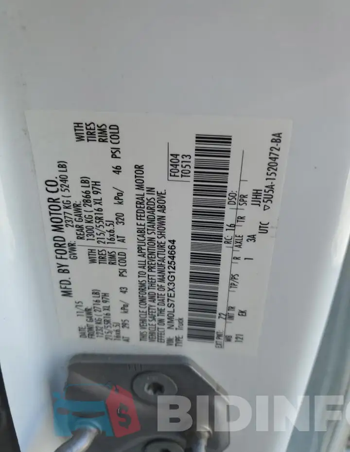 NM0LS7EX3G1254664 Photo# 13