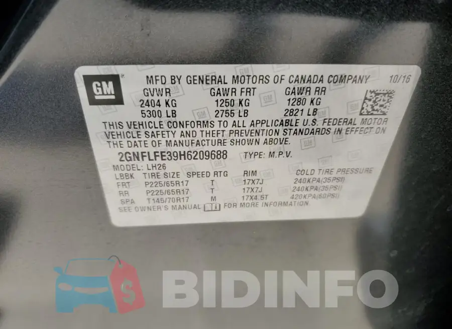 2GNFLFE39H6209688 Photo# 12