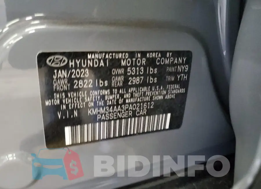 KMHM34AA3PA021612 Photo# 13