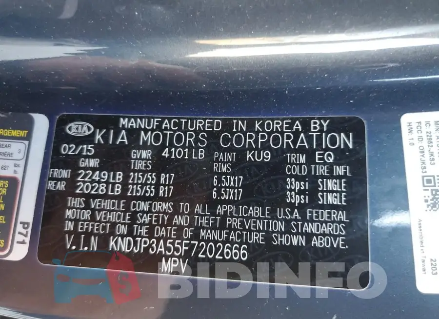 KNDJP3A55F7202666 Photo# 13