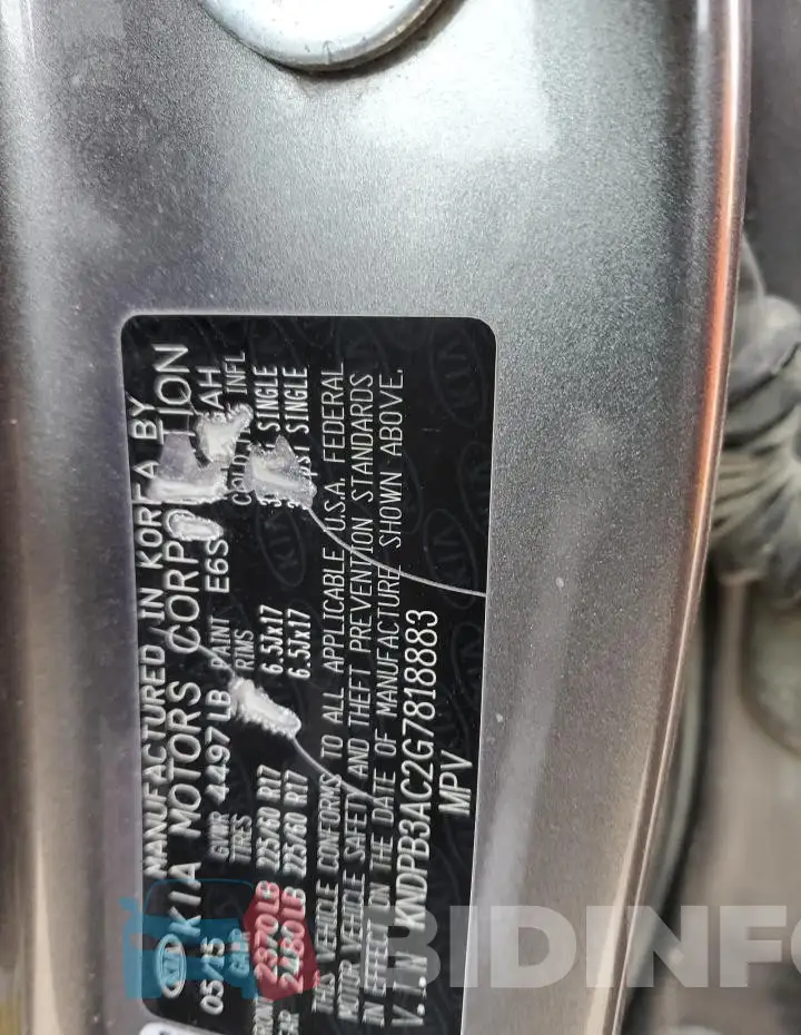 KNDPB3AC2G7818883 Photo# 12
