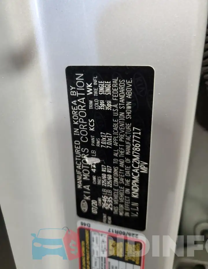 KNDPMCAC2M7867717 Photo# 10