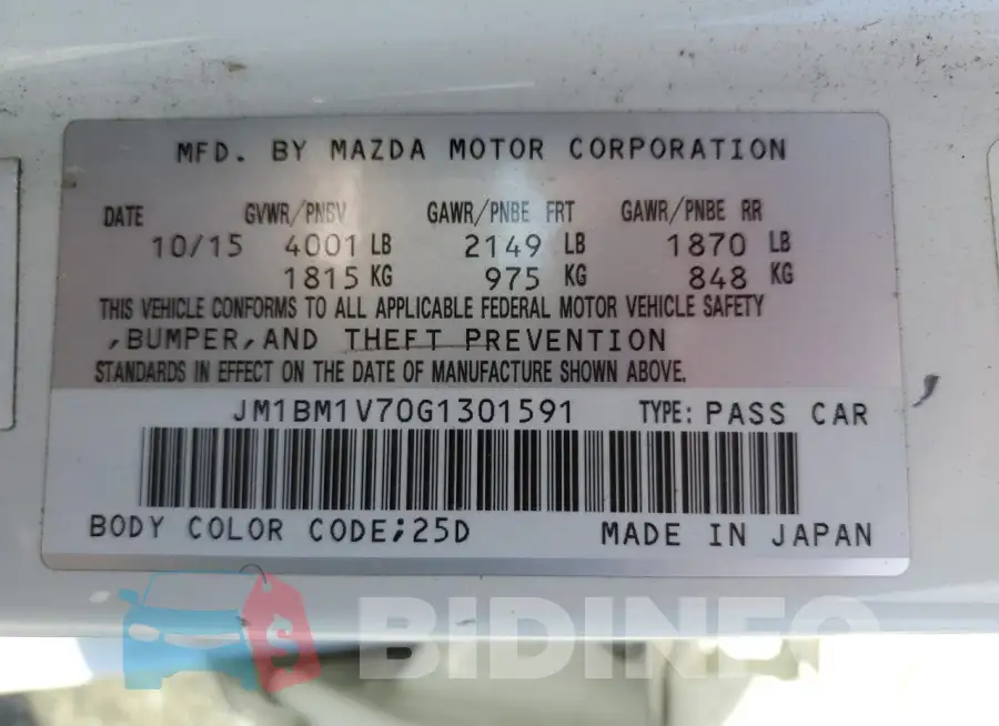 JM1BM1V70G1301591 Photo# 12