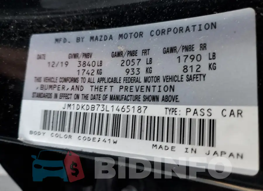 JM1DKDB73L1465187 Photo# 12