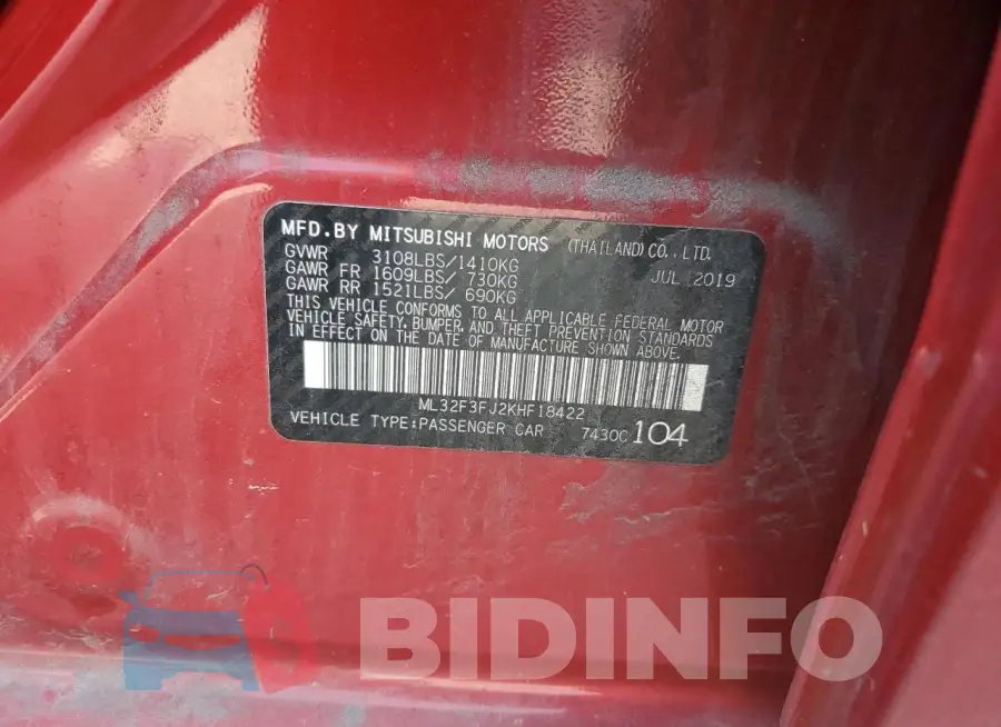ML32F3FJ2KHF18422 Photo# 13