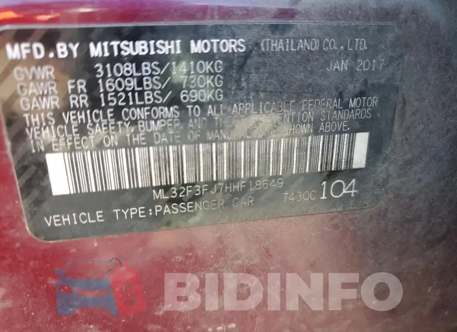 ML32F3FJ7HHF18649 Photo# 13