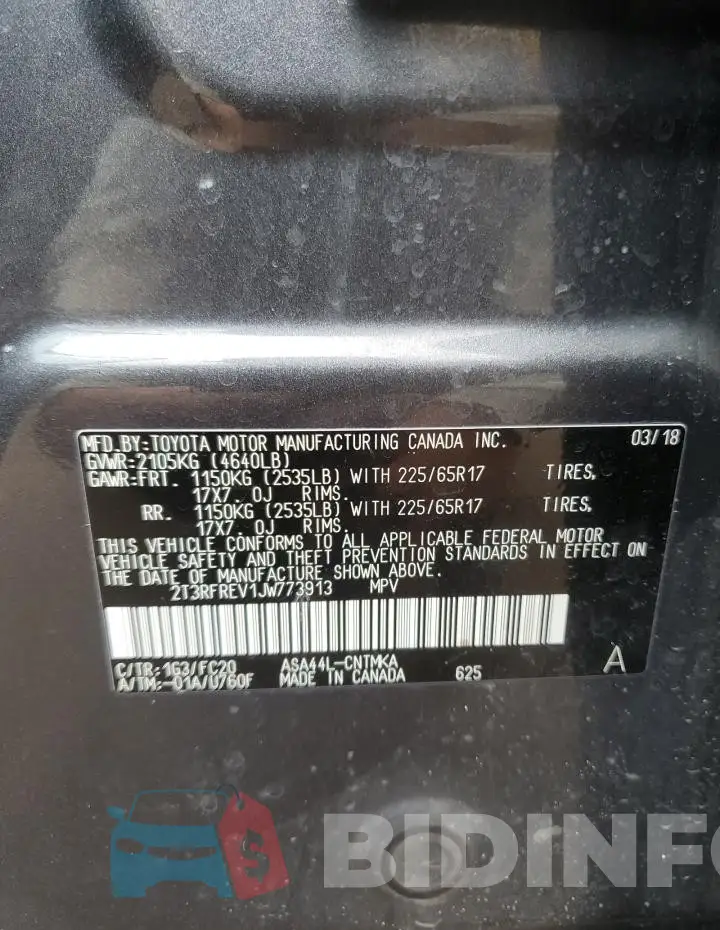 2T3RFREV1JW773913 Photo# 13