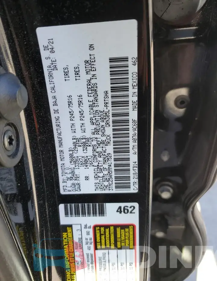 3TMCZ5AN5MM417529 Photo# 13