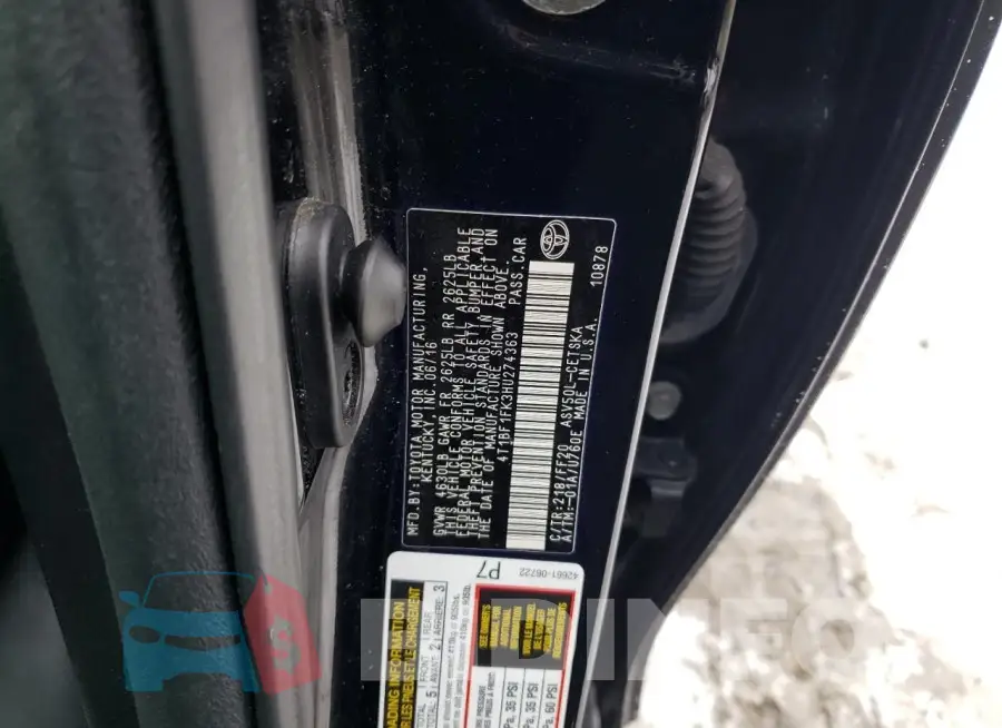 4T1BF1FK3HU274363 Photo# 13