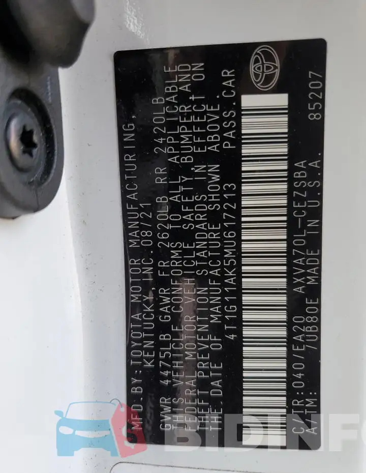 4T1G11AK5MU617213 Photo# 12
