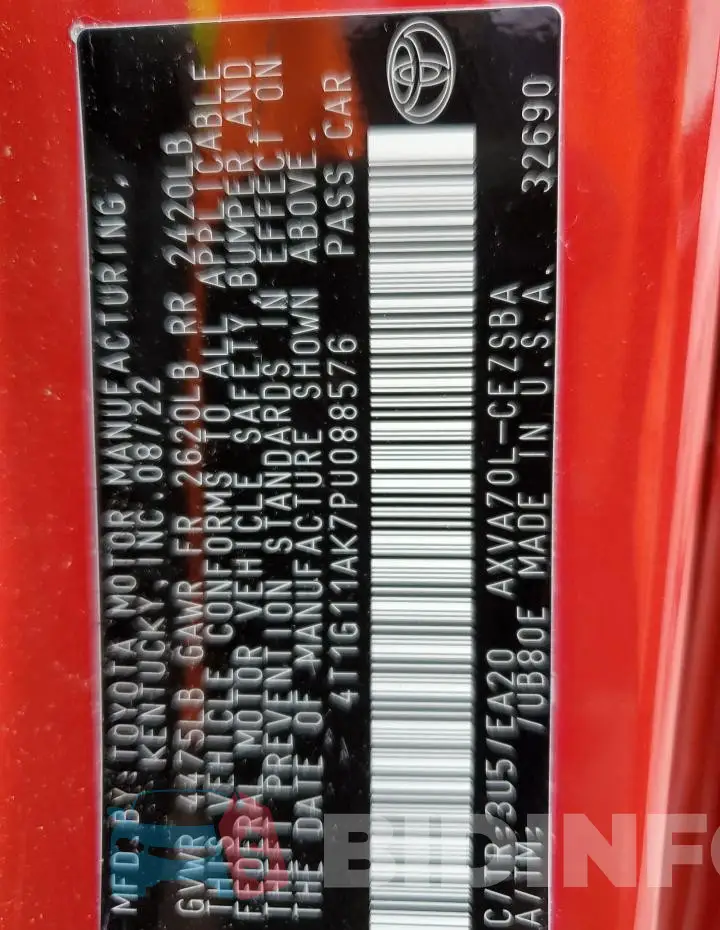 4T1G11AK7PU088576 Photo# 13