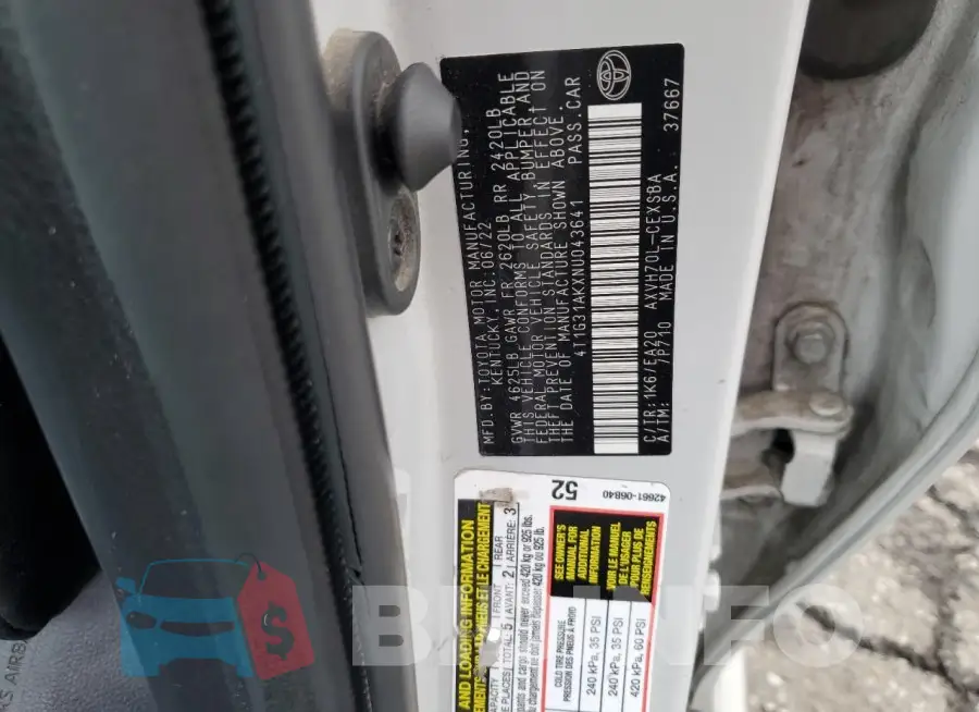 4T1G31AKXNU043641 Photo# 12