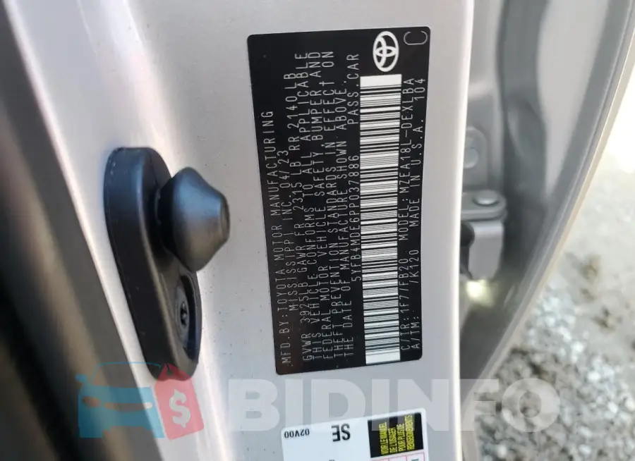 5YFB4MDE6PP037886 Photo# 12