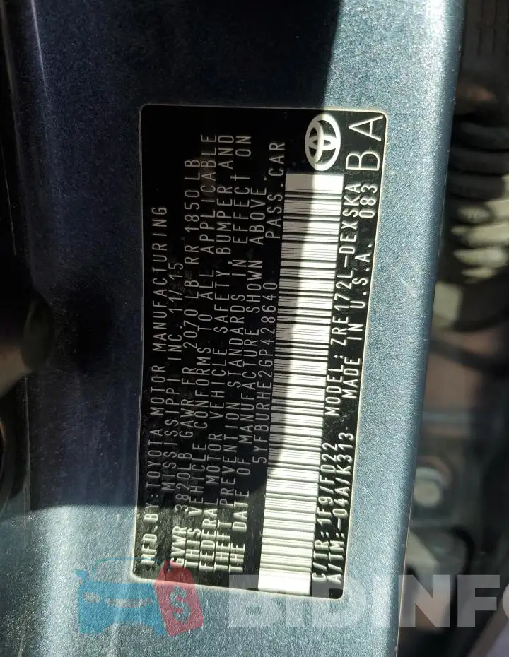 5YFBURHE2GP428640 Photo# 12