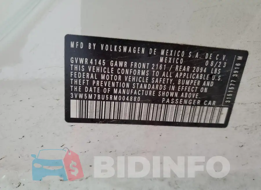 3VW5M7BU5RM004880 Photo# 12