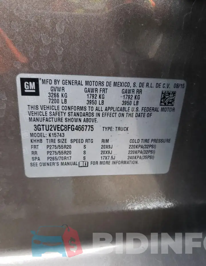 3GTU2VEC8FG466775 Photo# 12