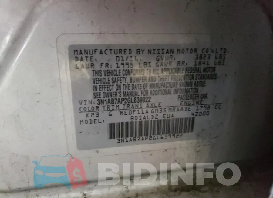 3N1AB7AP2GL639922 Photo# 12