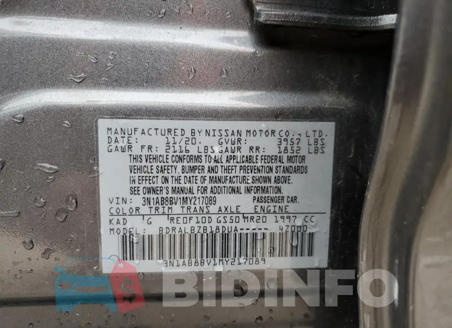3N1AB8BV1MY217089 Photo# 12