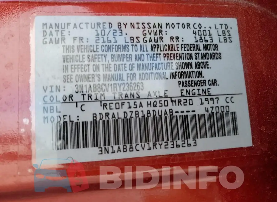 3N1AB8CV1RY236263 Photo# 12