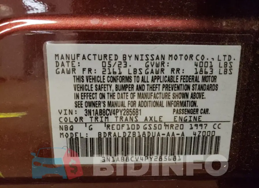 3N1AB8CV4PY285681 Photo# 12