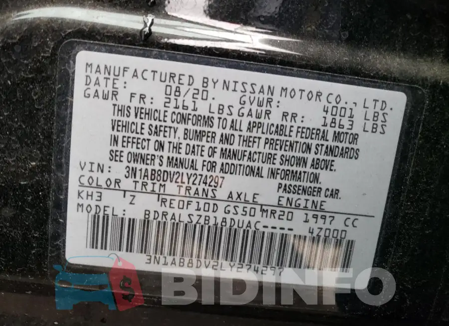 3N1AB8DV2LY274297 Photo# 12