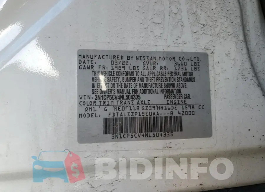 3N1CP5CV4NL504335 Photo# 13