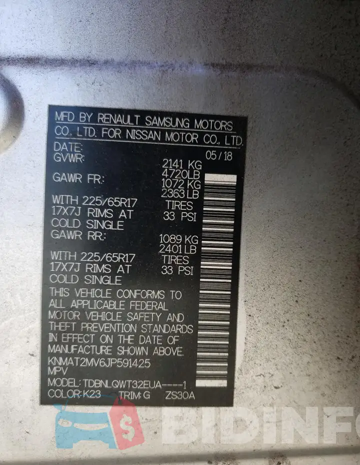 KNMAT2MV6JP591425 Photo# 13