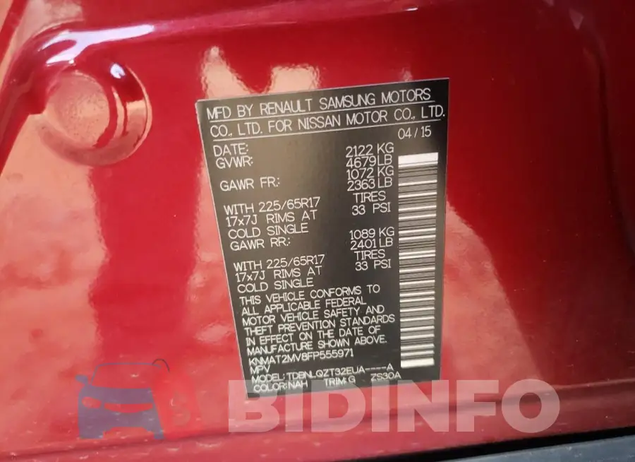 KNMAT2MV8FP555971 Photo# 13