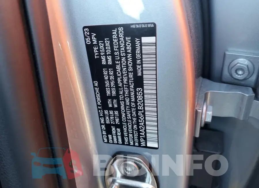 WP1AA2A56PLB20853 Photo# 12