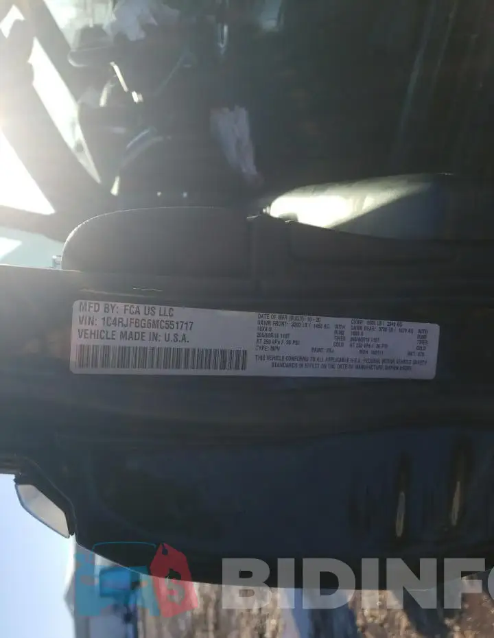 1C4RJFBG6MC551717 Photo# 13