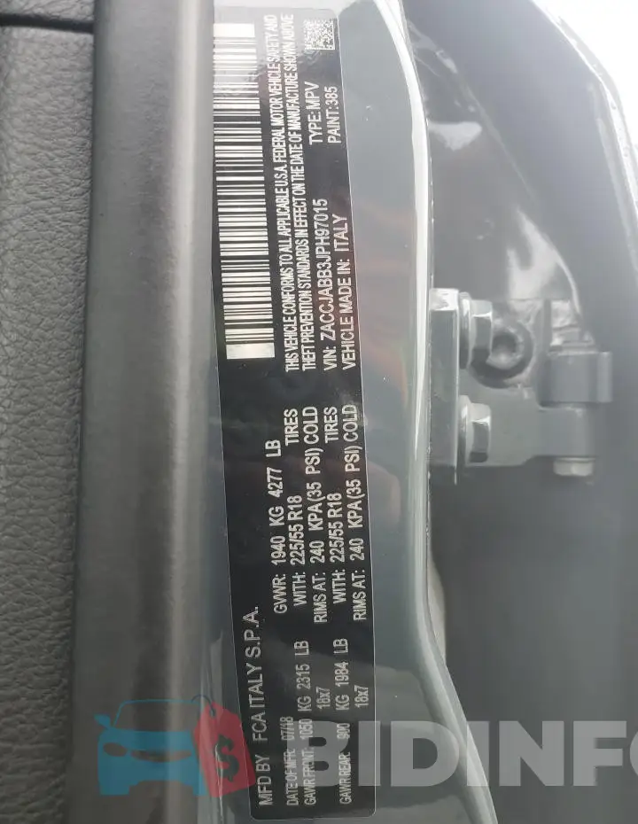 ZACCJABB3JPH97015 Photo# 14