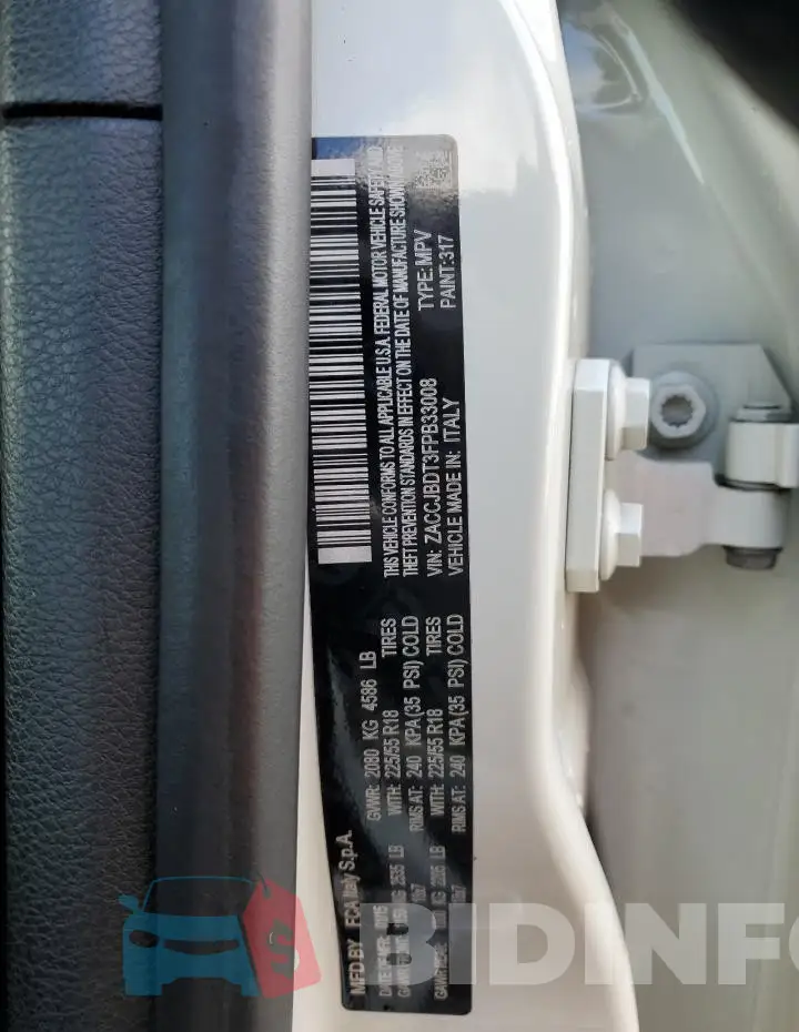 ZACCJBDT3FPB33008 Photo# 12