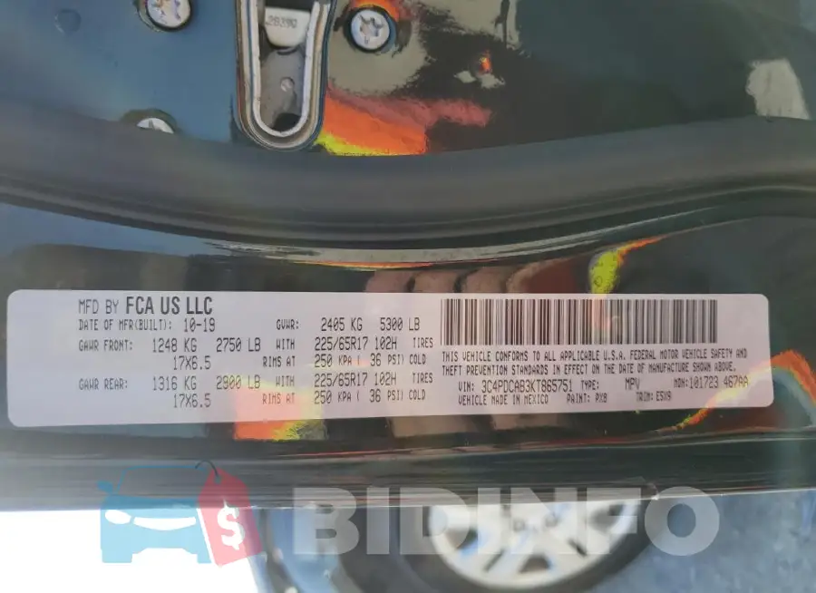 3C4PDCAB3KT865751 Photo# 13