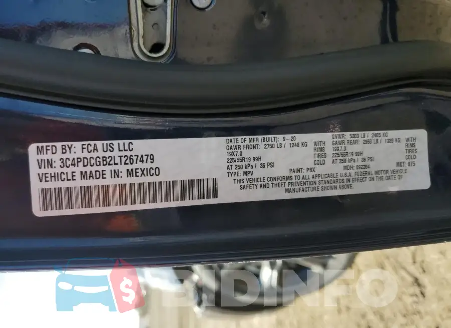3C4PDCGB2LT267479 Photo# 13