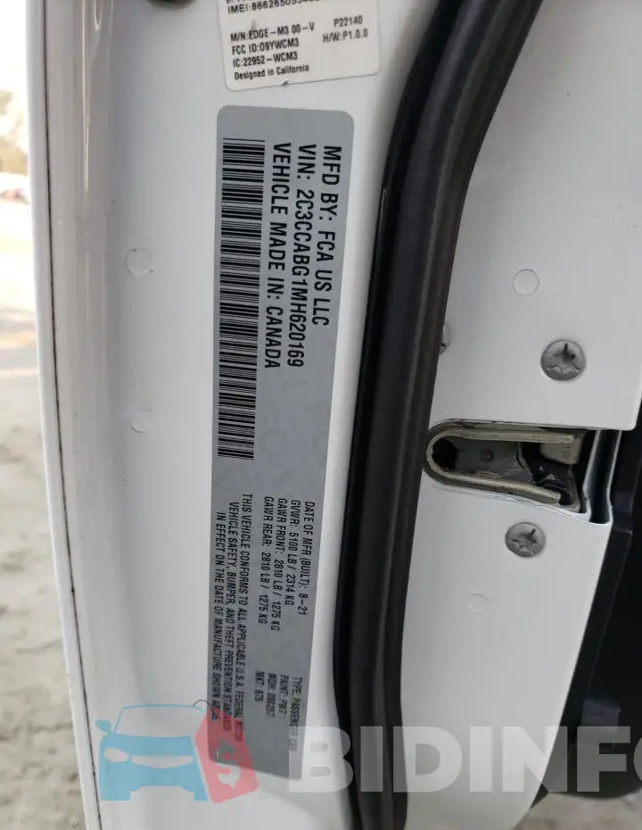 2C3CCABG1MH620169 Photo# 12